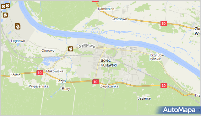 mapa Solec Kujawski, Solec Kujawski na mapie Targeo