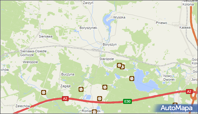 mapa Staropole gmina Lubrza, Staropole gmina Lubrza na mapie Targeo