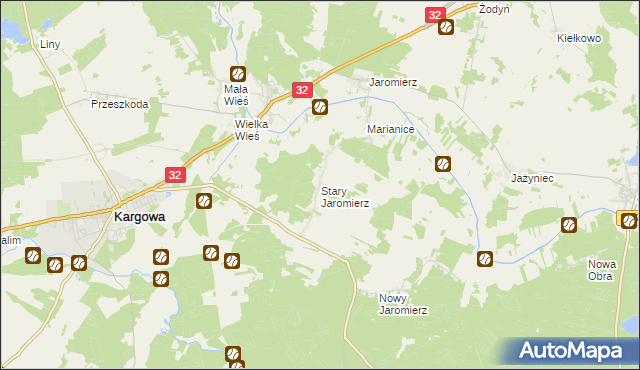 mapa Stary Jaromierz, Stary Jaromierz na mapie Targeo