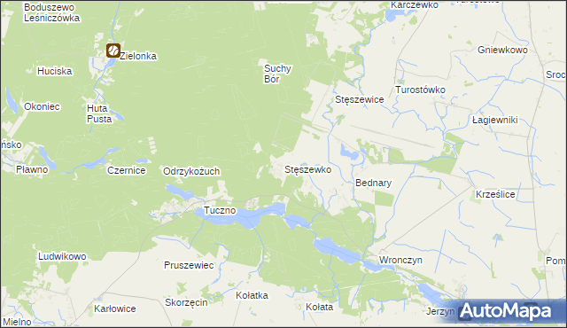mapa Stęszewko, Stęszewko na mapie Targeo