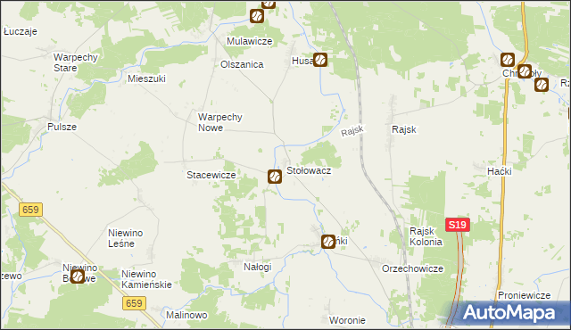 mapa Stołowacz, Stołowacz na mapie Targeo