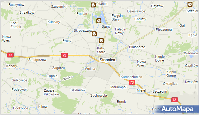 mapa Stopnica, Stopnica na mapie Targeo