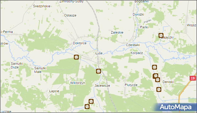 mapa Strabla, Strabla na mapie Targeo