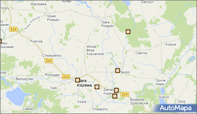 mapa Strzelki, Strzelki na mapie Targeo