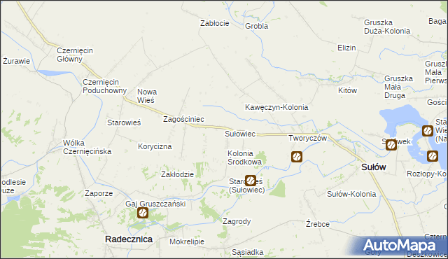 mapa Sułowiec, Sułowiec na mapie Targeo