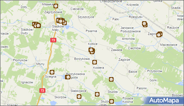 mapa Suskrajowice, Suskrajowice na mapie Targeo