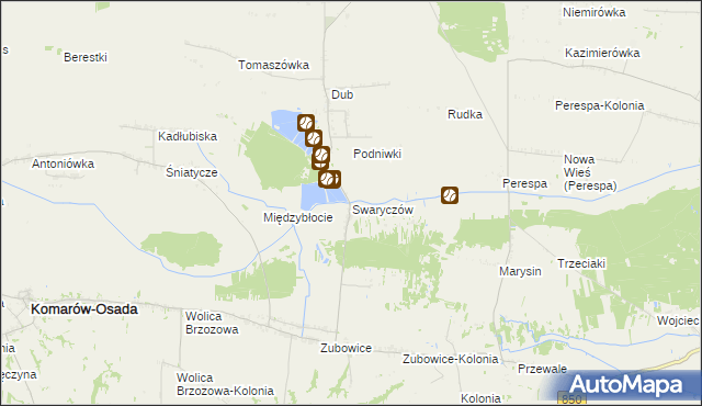 mapa Swaryczów, Swaryczów na mapie Targeo