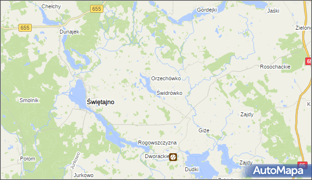 mapa Świdrówko, Świdrówko na mapie Targeo