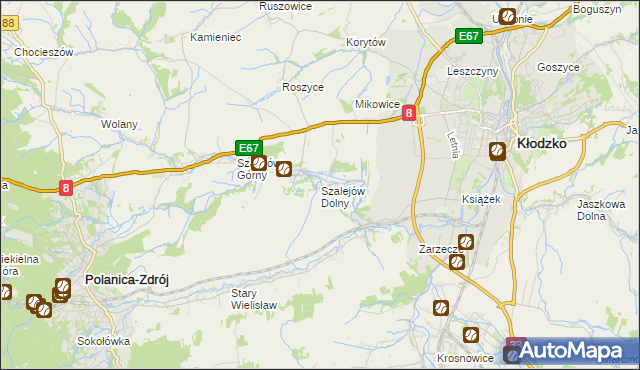 mapa Szalejów Dolny, Szalejów Dolny na mapie Targeo