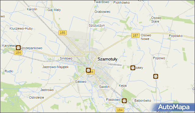 mapa Szamotuły, Szamotuły na mapie Targeo