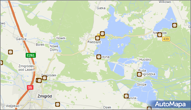 mapa Szarzyna, Szarzyna na mapie Targeo