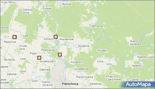 mapa Szczecno, Szczecno na mapie Targeo