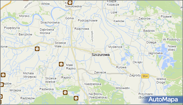 mapa Szczurowa, Szczurowa na mapie Targeo