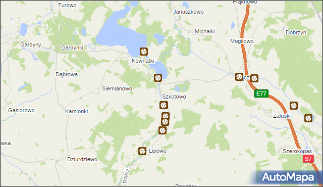 mapa Szkotowo, Szkotowo na mapie Targeo