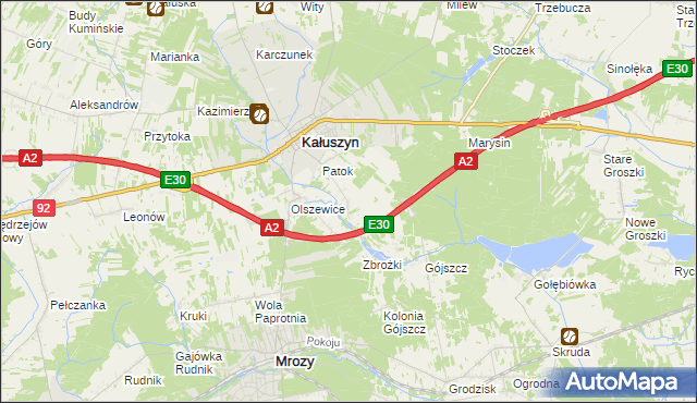 mapa Szymony, Szymony na mapie Targeo