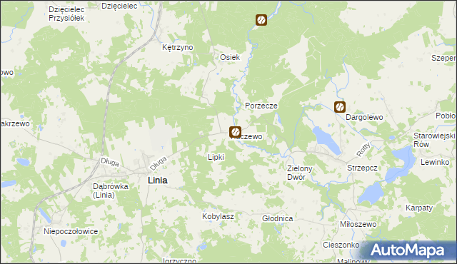 mapa Tłuczewo, Tłuczewo na mapie Targeo