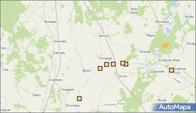 mapa Tomasze, Tomasze na mapie Targeo