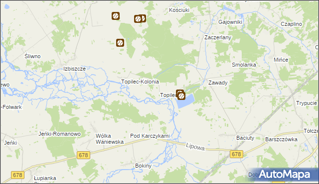 mapa Topilec, Topilec na mapie Targeo