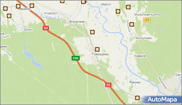 mapa Trzebiszewo, Trzebiszewo na mapie Targeo