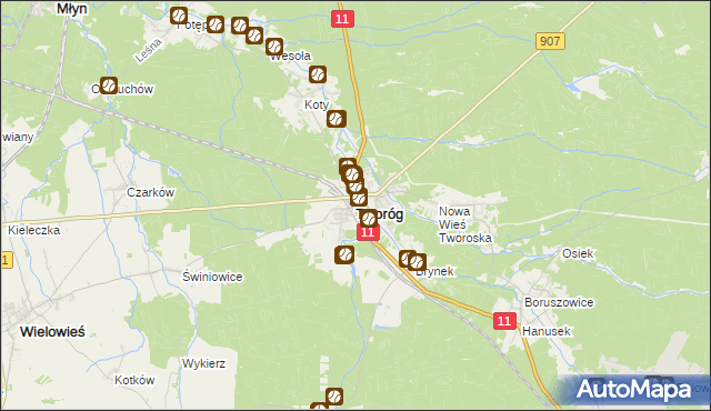 mapa Tworóg, Tworóg na mapie Targeo