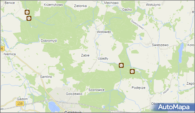 mapa Upadły, Upadły na mapie Targeo