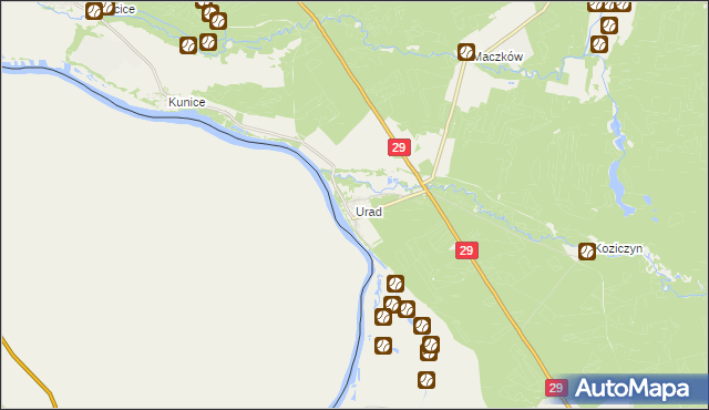 mapa Urad, Urad na mapie Targeo