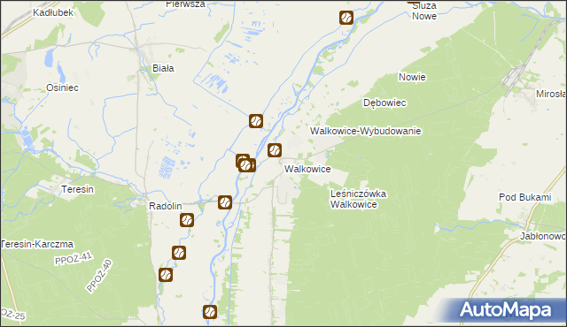 mapa Walkowice, Walkowice na mapie Targeo