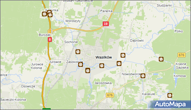 mapa Wasilków, Wasilków na mapie Targeo