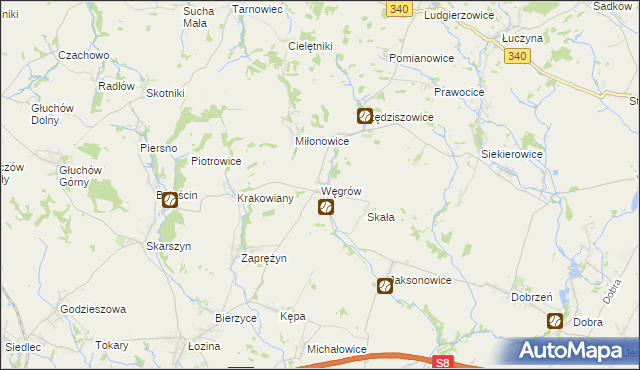 mapa Węgrów gmina Długołęka, Węgrów gmina Długołęka na mapie Targeo