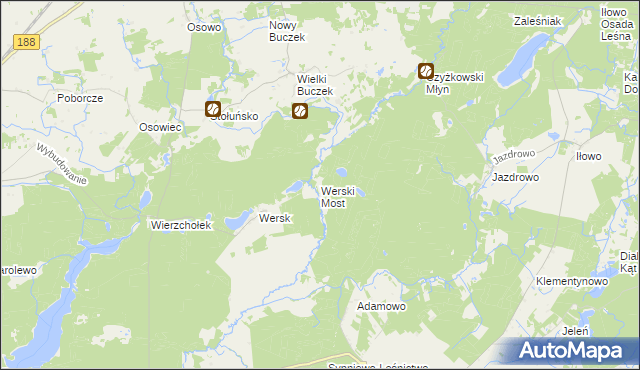 mapa Werski Most, Werski Most na mapie Targeo