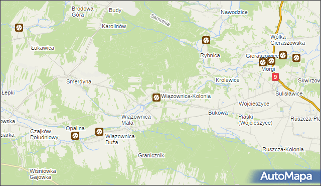 mapa Wiązownica-Kolonia, Wiązownica-Kolonia na mapie Targeo