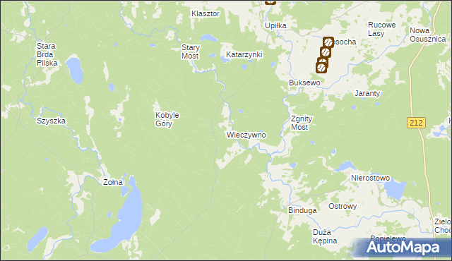 mapa Wieczywno, Wieczywno na mapie Targeo