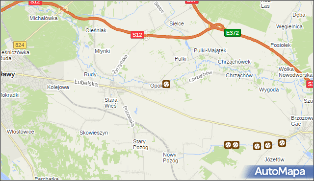 mapa Witowice gmina Końskowola, Witowice gmina Końskowola na mapie Targeo