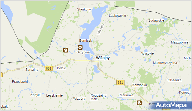 mapa Wiżajny, Wiżajny na mapie Targeo