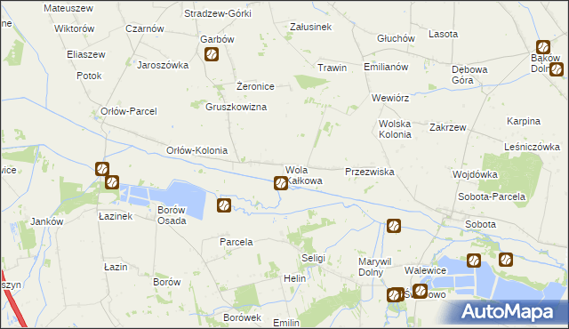 mapa Wola Kałkowa, Wola Kałkowa na mapie Targeo