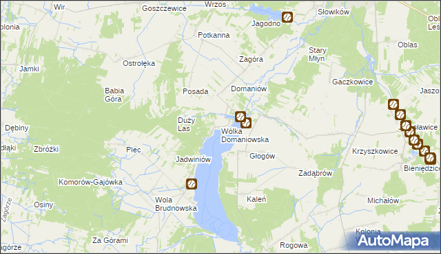 mapa Wólka Domaniowska, Wólka Domaniowska na mapie Targeo