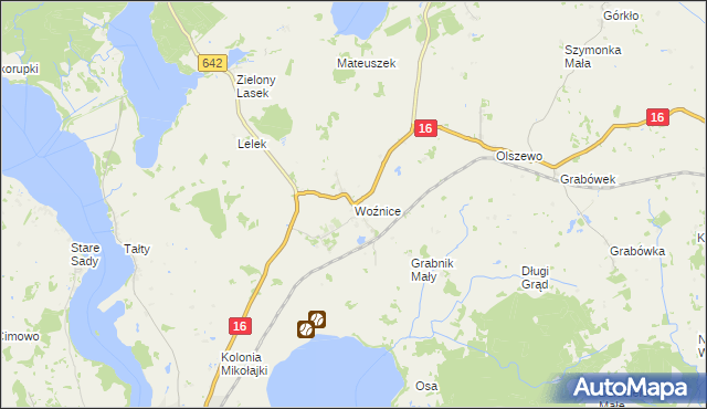 mapa Woźnice, Woźnice na mapie Targeo