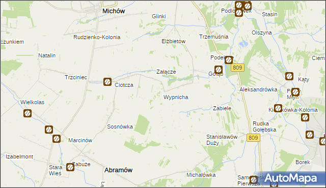 mapa Wypnicha, Wypnicha na mapie Targeo