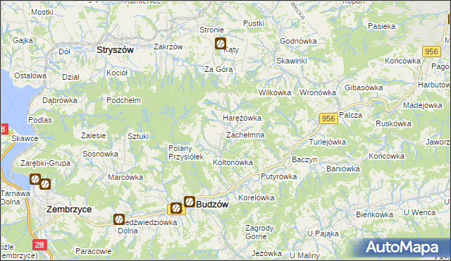 mapa Zachełmna, Zachełmna na mapie Targeo