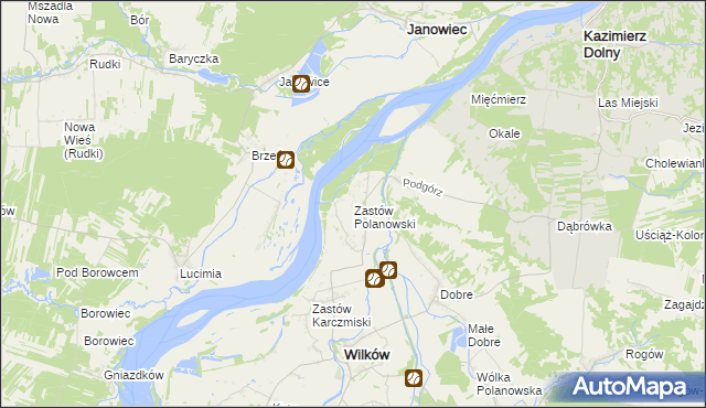 mapa Zastów Polanowski, Zastów Polanowski na mapie Targeo