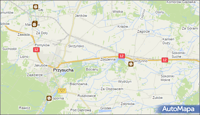 mapa Zbożenna, Zbożenna na mapie Targeo