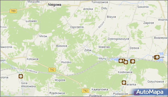 mapa Zdów, Zdów na mapie Targeo
