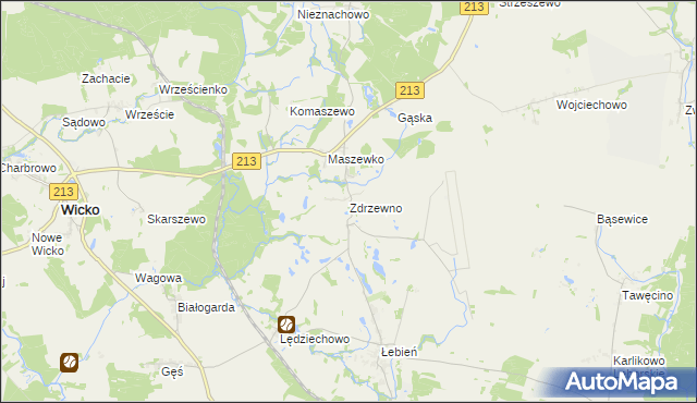 mapa Zdrzewno, Zdrzewno na mapie Targeo