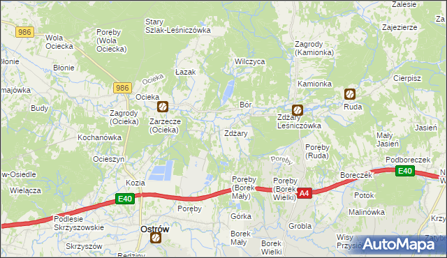 mapa Zdżary, Zdżary na mapie Targeo