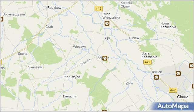 mapa Żegocin gmina Czermin, Żegocin gmina Czermin na mapie Targeo