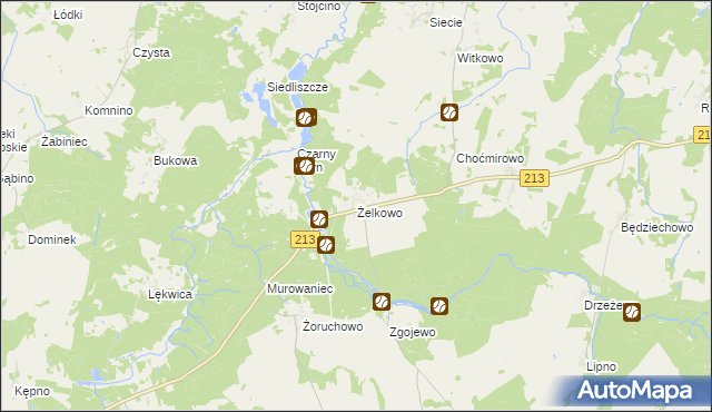 mapa Żelkowo, Żelkowo na mapie Targeo