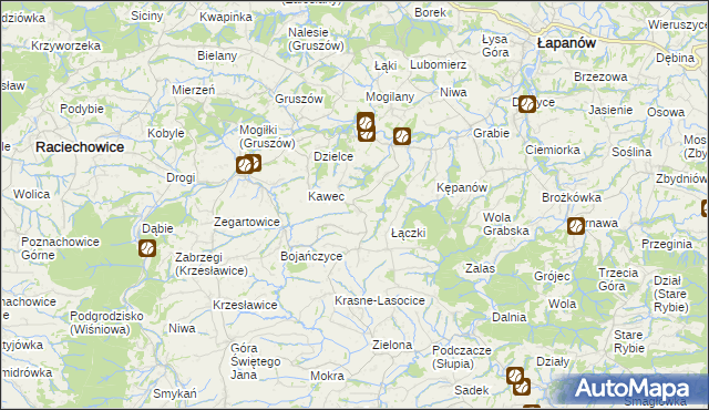 mapa Żerosławice, Żerosławice na mapie Targeo