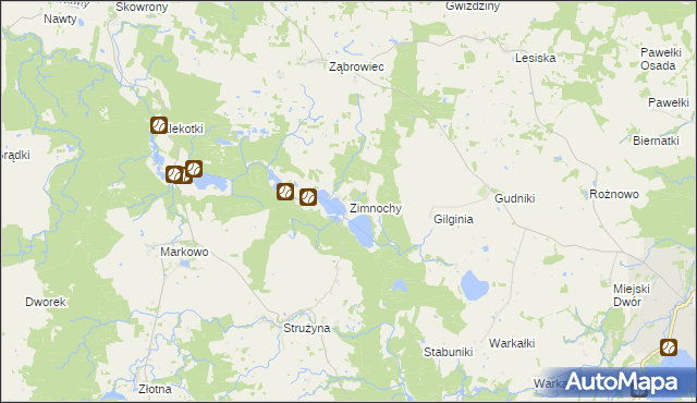 mapa Zimnochy, Zimnochy na mapie Targeo