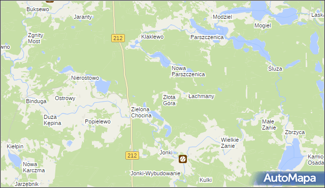 mapa Złota Góra gmina Konarzyny, Złota Góra gmina Konarzyny na mapie Targeo