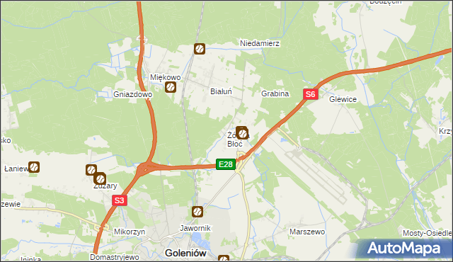 mapa Żółwia Błoć, Żółwia Błoć na mapie Targeo